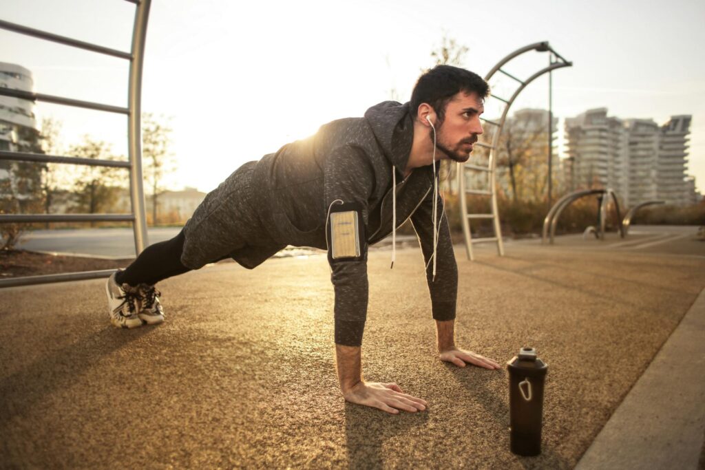 Ein Mann beim Sport